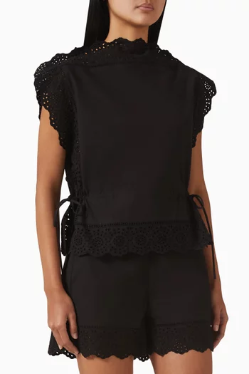 Gerda Tie-waist Top in Organic Cotton