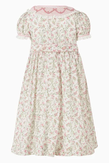 Hand Smocked Floral Dress