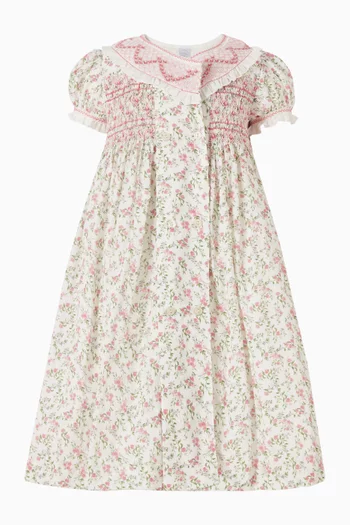 Hand Smocked Floral Dress