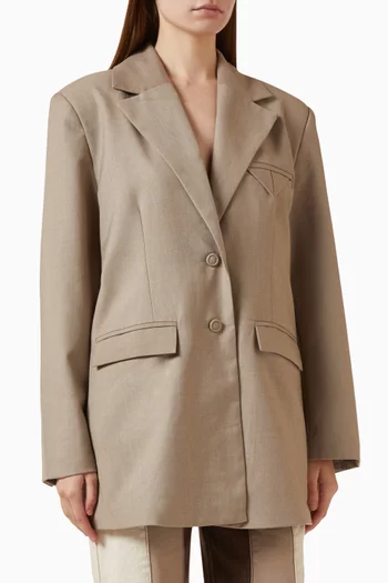 Elena Oversized Open Back Tailored Blaze