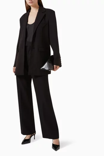Elena Oversized Open Back Tailored Blazer
