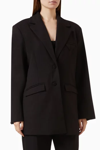 Elena Oversized Open Back Tailored Blazer