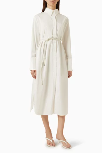 Isa Belted Shirtdress in Cotton Blend