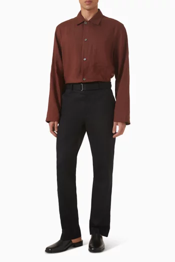 Relaxed Shirt in Linen-blend