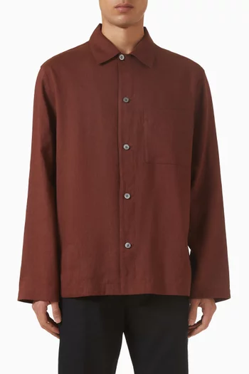 Relaxed Shirt in Linen-blend