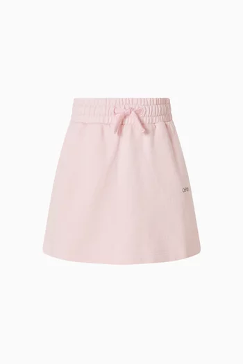 Bookish Logo Sweat Skirt in Cotton