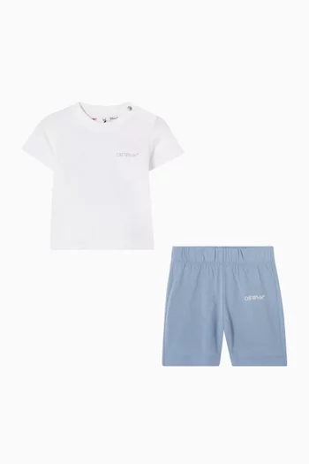 Scribble Diag T-shirt & Shorts Set