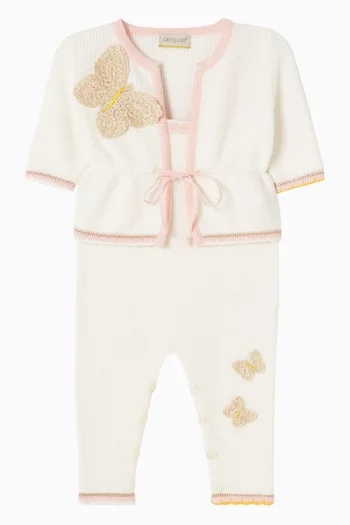 Butterfly Dungarees in Cotton