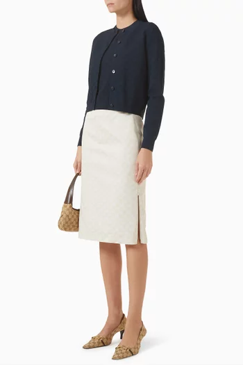 Button-up Cardigan in in GG Jacquard