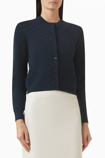 Button-up Cardigan in in GG Jacquard