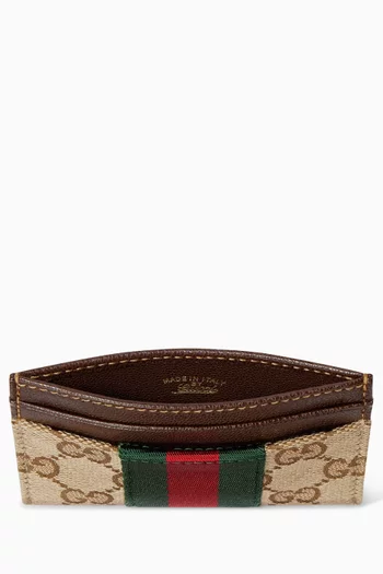 Card Case in GG Canvas & Leather
