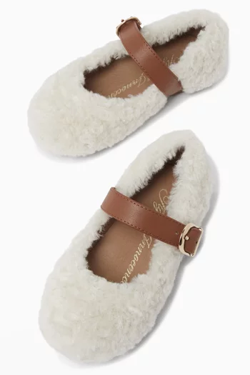 Buffy Ballet Flats in Faux Shearling