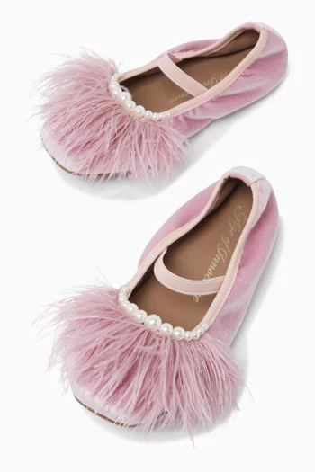 Blanche Ballet Flats in Velvet