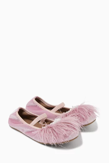 Blanche Ballet Flats in Velvet