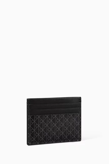 Emblem Card Case in Faux Leather