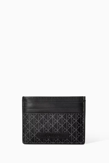 Emblem Card Case in Faux Leather