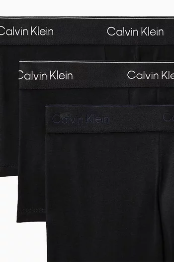 Low Rise Trunks in Stretch Cotton, Set of 3