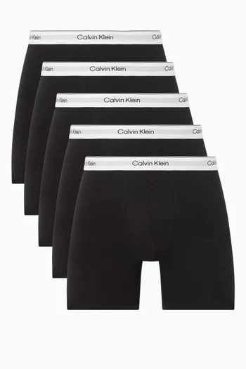 Boxer Briefs in Stretch Cotton, Set of 5