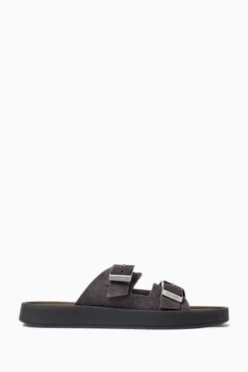 Ergon Double Bar Sandals in Suede
