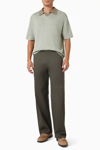 Polo Shirt in Linen-blend
