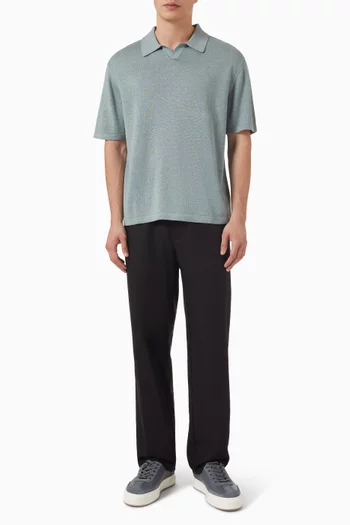 Polo Shirt in Linen-blend