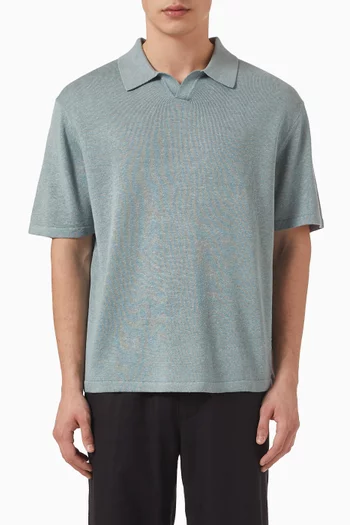 Polo Shirt in Linen-blend