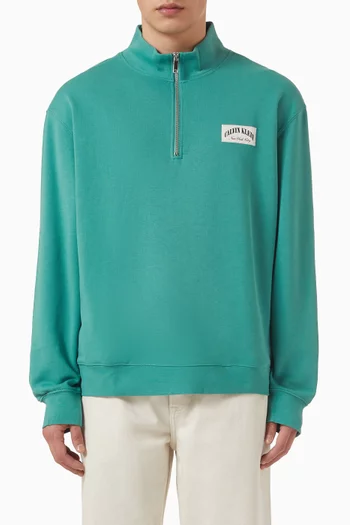 Half Zip Sweatshirt in Cotton