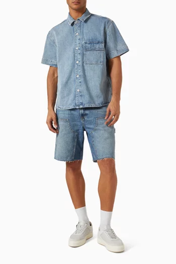 Utility Shirt in Linen-denim