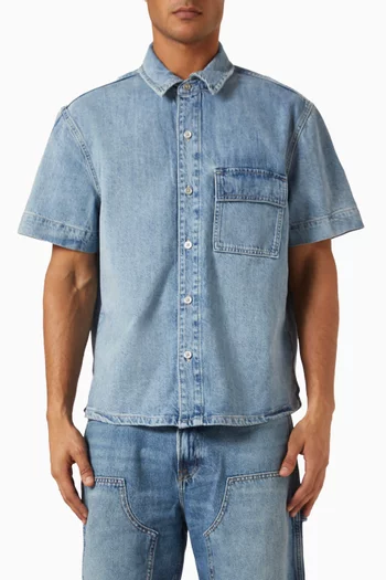 Utility Shirt in Linen-denim