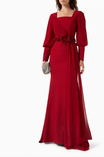 Floral Applique Gown