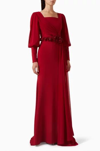 Floral Applique Gown