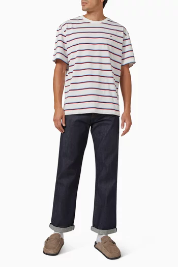 Hilfiger Flag Stripe Relaxed T-shirt in Cotton
