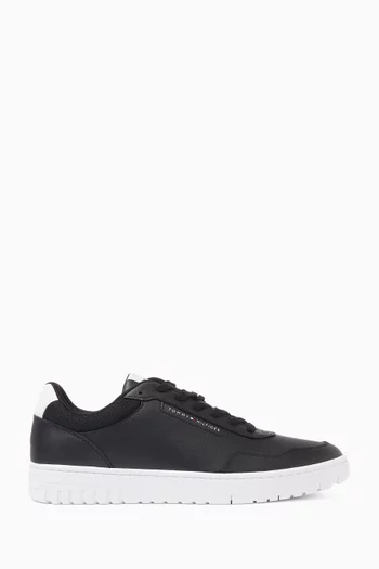 Fine Cleat Basketball Sneakers in Leather