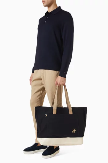 Summer Tote Bag in Cotton Canvas