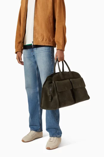 Logo Duffel Bag in Suede