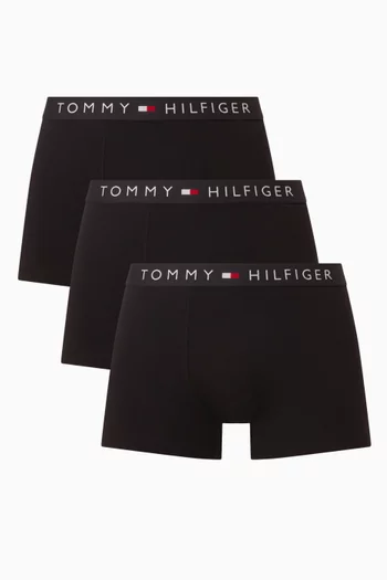 Logo Trunks in Stretch Cotton, Set of 3
