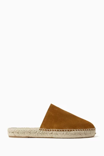 Chunky Espadrille Mules in Suede