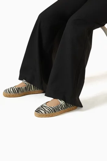 Mary Jane Espadrilles in Calf Hair