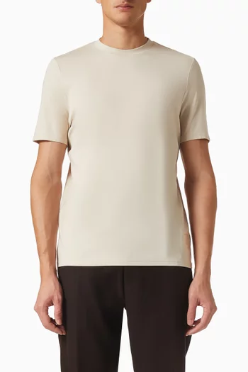 Fitted Luxe T-shirt in Cotton-blend Jersey