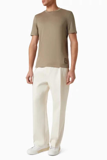 Fitted Luxe T-shirt in Cotton-blend Jersey