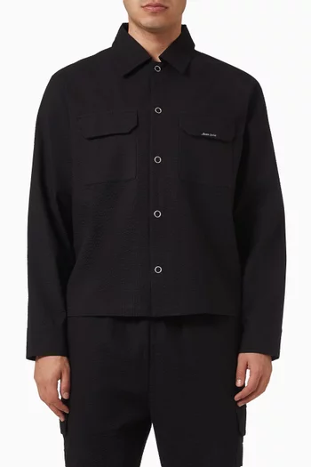 Milo Textured Cargo Jacket in Cotton