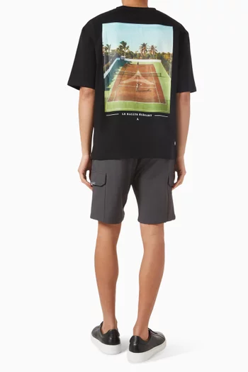 Aaron Tennis Theme T-shirt in Cotton