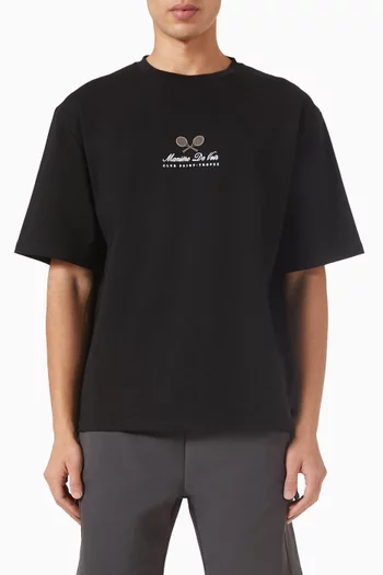 Aaron Tennis Theme T-shirt in Cotton