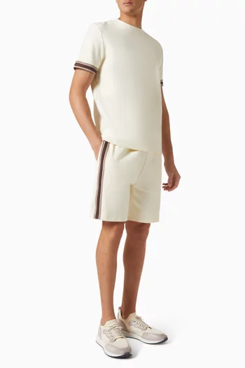 Taped Shorts in Cotton-blend