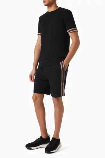 Taped Shorts in Cotton-blend