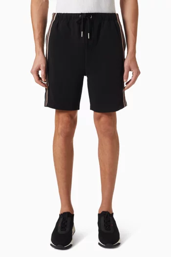 Taped Shorts in Cotton-blend