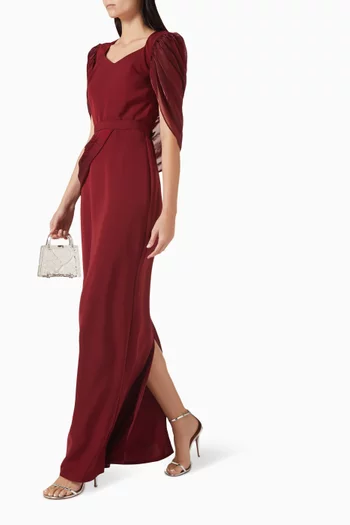 Draped Cape Dress