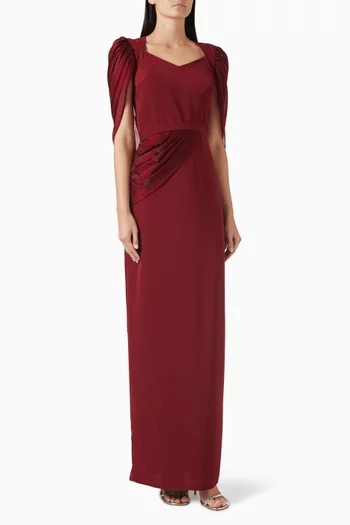 Draped Cape Dress
