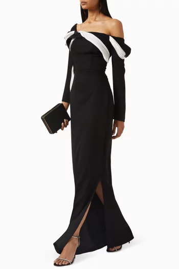 Monochrome One-shoulder Dress