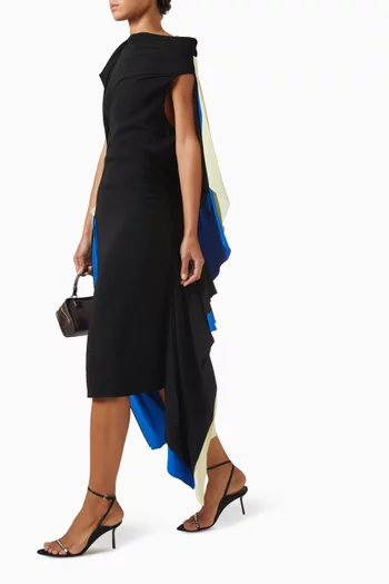 Draped Dress in Viscose Blend